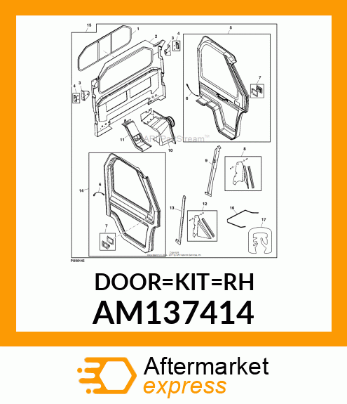 KIT, RIGHT DOOR AM137414