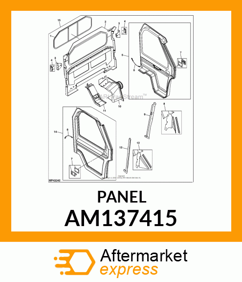 KIT, LEFT FILLER PANEL AM137415