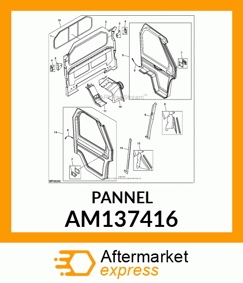 KIT, RIGHT FILLER PANEL AM137416