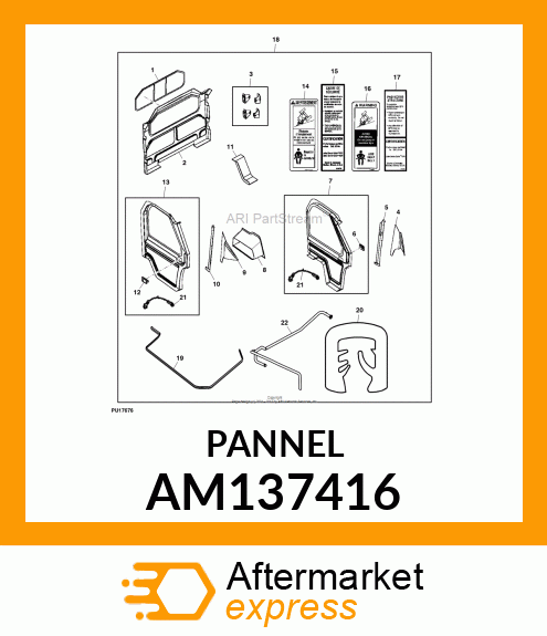 KIT, RIGHT FILLER PANEL AM137416