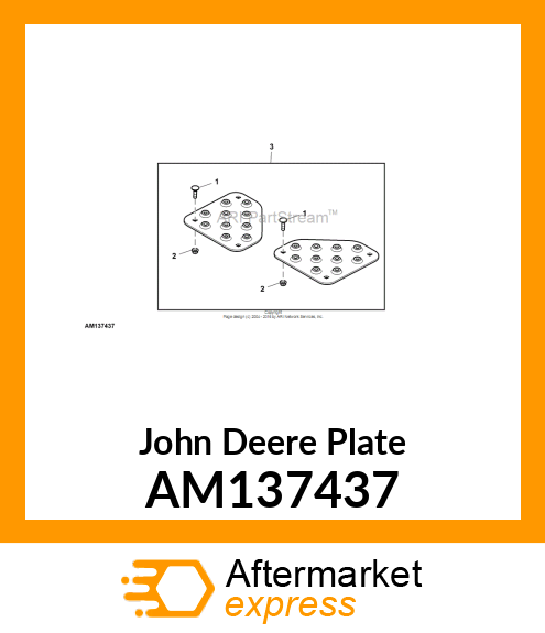 KIT, PLATES, FOOT REST EXTENSIONS AM137437