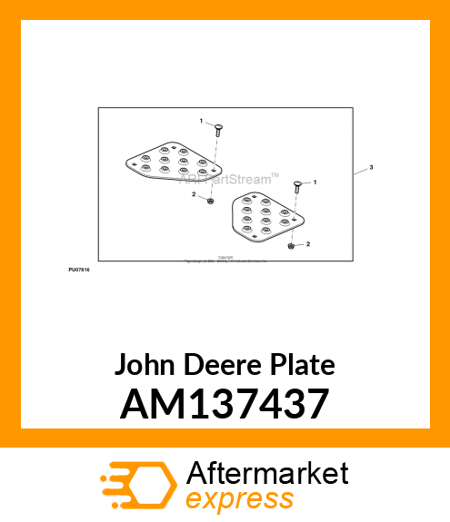 KIT, PLATES, FOOT REST EXTENSIONS AM137437