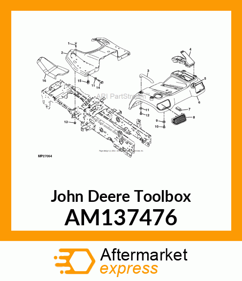 TOOL BOX ASSEMBLY, 2WD AM137476