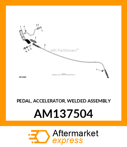 PEDAL, ACCELERATOR, WELDED ASSEMBLY AM137504