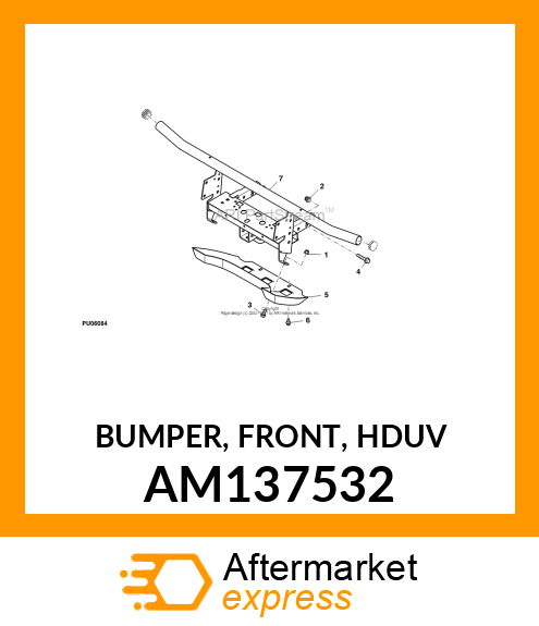 BUMPER, FRONT, HDUV AM137532