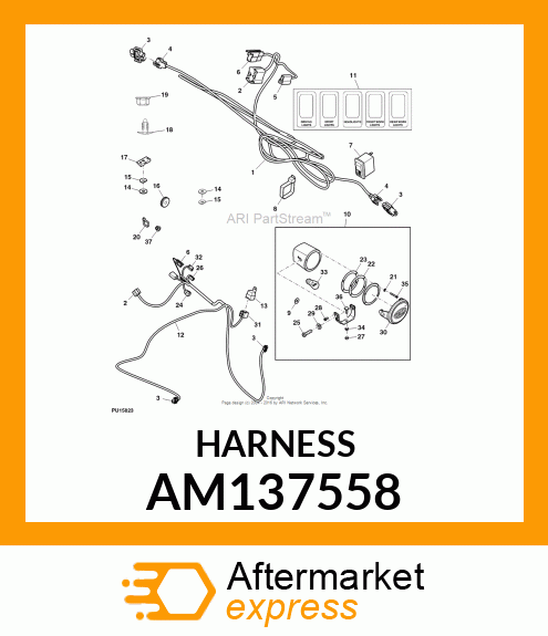 WIRING HARNESS, ADVENTURE LIGHT KIT AM137558