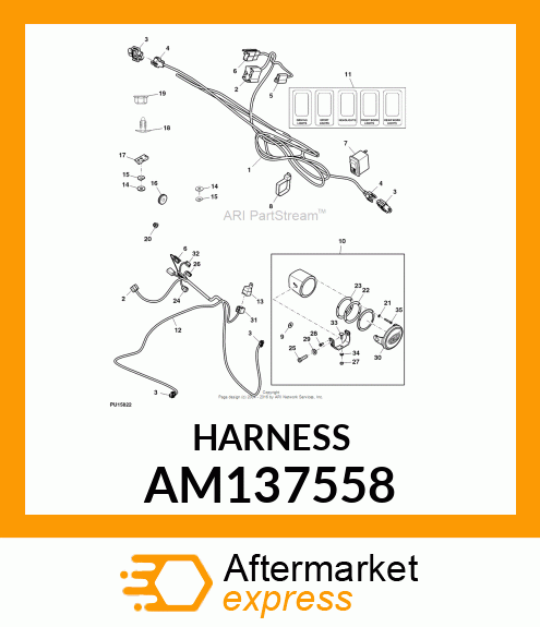 WIRING HARNESS, ADVENTURE LIGHT KIT AM137558