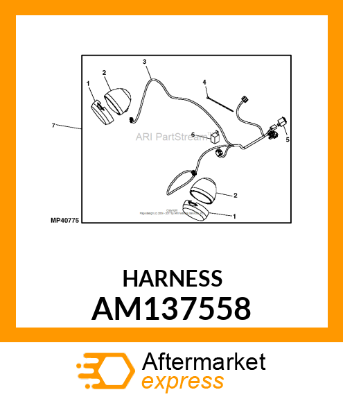 WIRING HARNESS, ADVENTURE LIGHT KIT AM137558