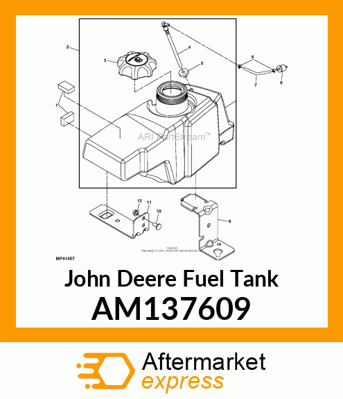 FUEL TANK ASSEMBLY, Z225/Z245 AM137609