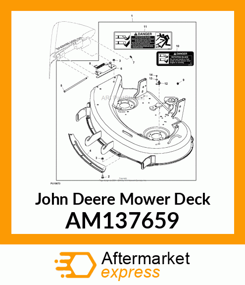 MOWER DECK, 38 SVC DECK MY08 SELEC AM137659