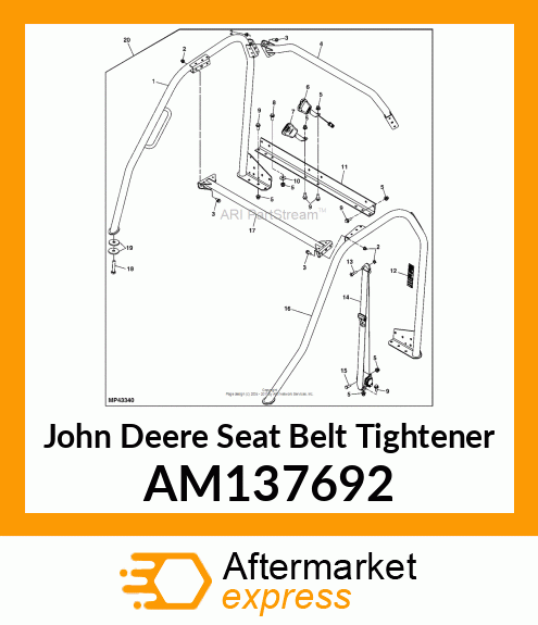 SEAT BELT TIGHTENER, KIT, SEAT BELT AM137692