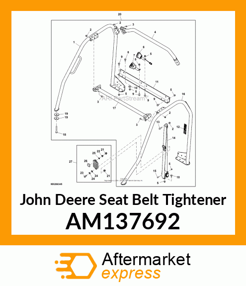 SEAT BELT TIGHTENER, KIT, SEAT BELT AM137692