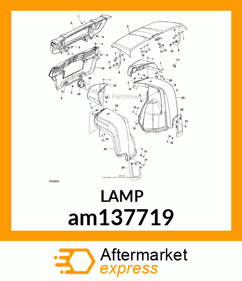 HEADLAMP HOUSING, 12V am137719