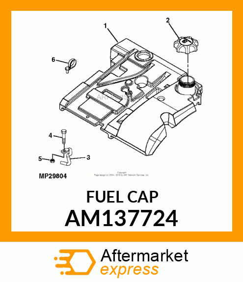 CAP, FUEL 3.5 IN. AM137724