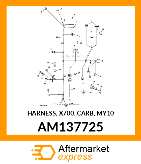 HARNESS, X700, CARB, MY10 AM137725