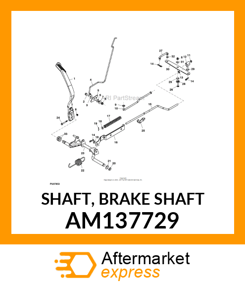 SHAFT, BRAKE SHAFT AM137729