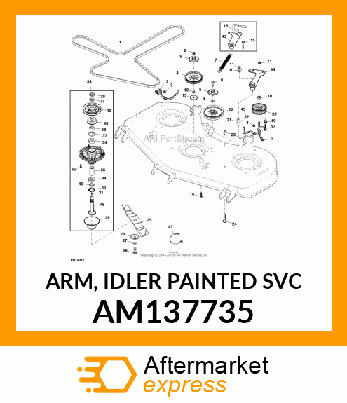 ARM, IDLER PAINTED SVC AM137735