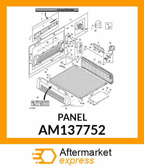 PANEL ASSY, REFLECTOR RH AM137752