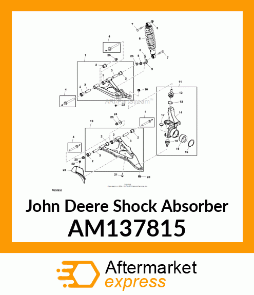 SHOCK ABSORBER, SHOCK ABSORBER W/SP AM137815