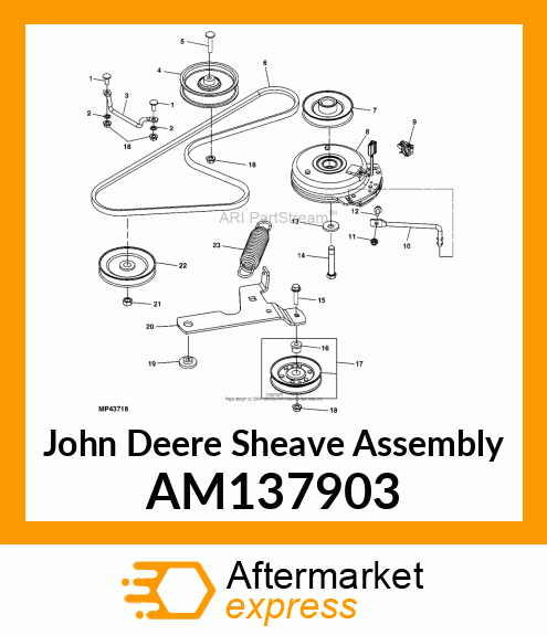 SHEAVE ASSEMBLY, TRACTION DRIVE AM137903