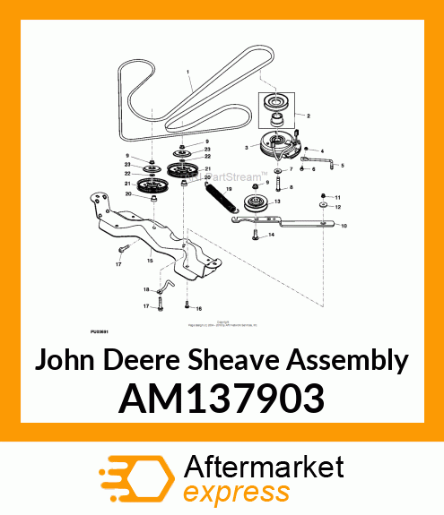 SHEAVE ASSEMBLY, TRACTION DRIVE AM137903