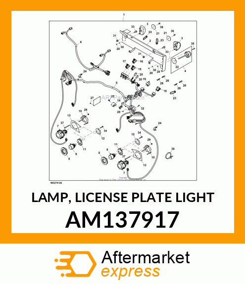 LAMP, LICENSE PLATE LIGHT AM137917