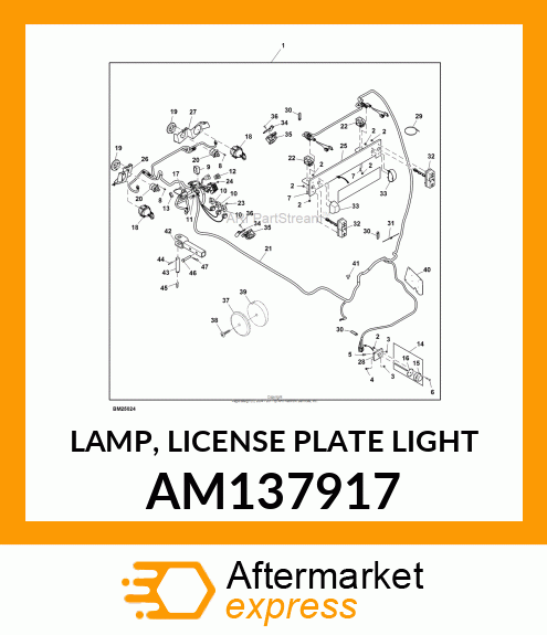 LAMP, LICENSE PLATE LIGHT AM137917