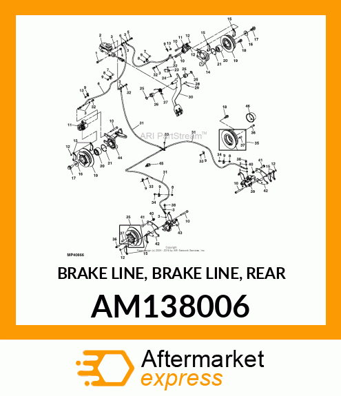 BRAKE LINE, BRAKE LINE, REAR AM138006