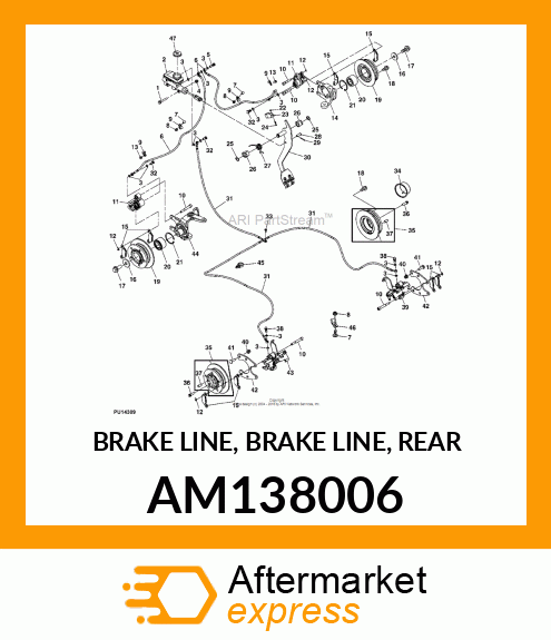 BRAKE LINE, BRAKE LINE, REAR AM138006