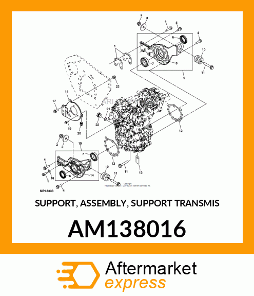 SUPPORT, ASSEMBLY, SUPPORT TRANSMIS AM138016