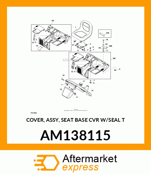 COVER, ASSY, SEAT BASE CVR W/SEAL T AM138115