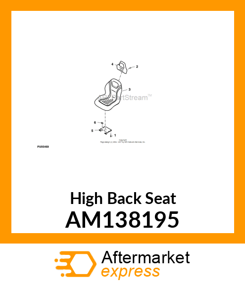 SEAT, ASSY 21 INCH, BLACK AM138195