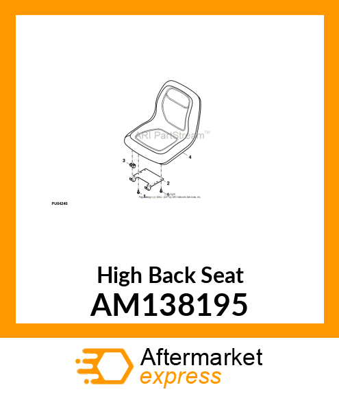 SEAT, ASSY 21 INCH, BLACK AM138195