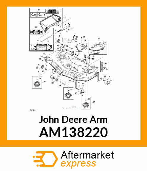 ARM, LH REAR GAGE WHEEL AM138220