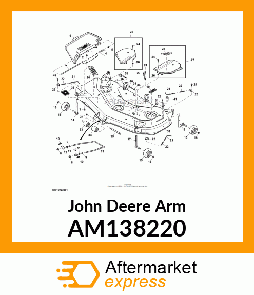 ARM, LH REAR GAGE WHEEL AM138220