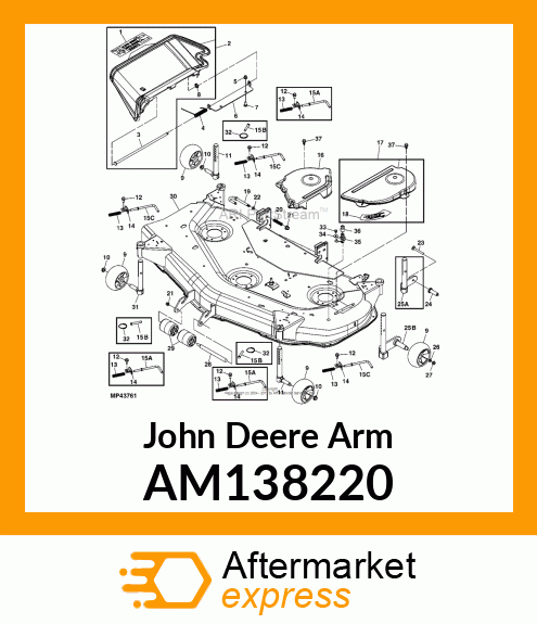 ARM, LH REAR GAGE WHEEL AM138220