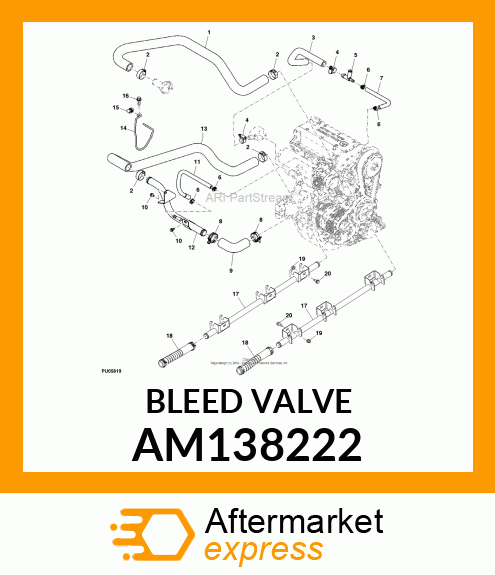 BLEED VALVE, VALVE, COOLANT REDUCER AM138222