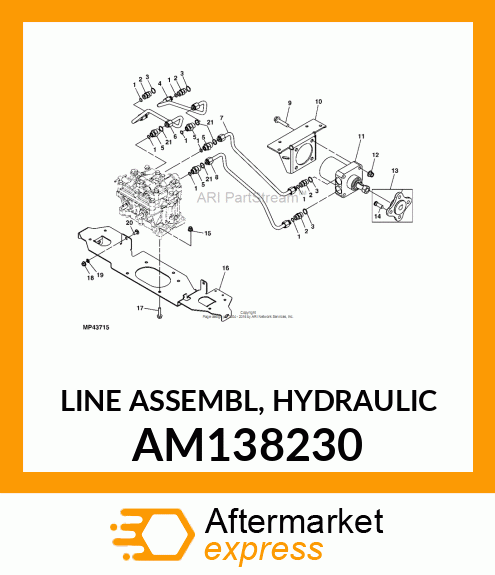 LINE ASSEMBL, HYDRAULIC AM138230
