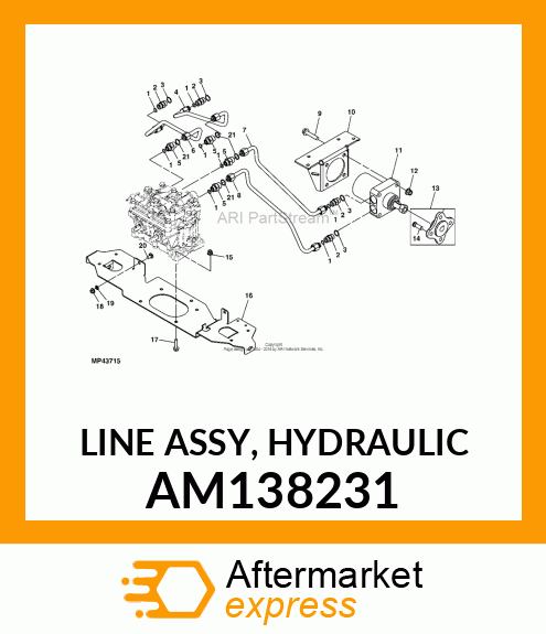 LINE ASSY, HYDRAULIC AM138231