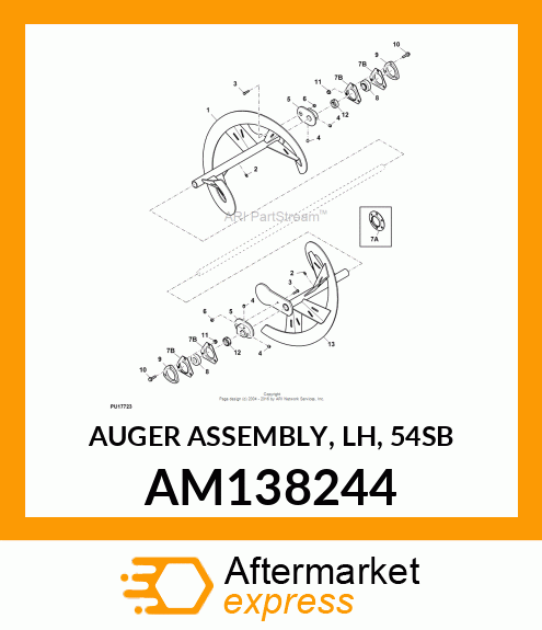 AUGER, ASSEMBLY, AUGER, LH QUICK HI AM138244