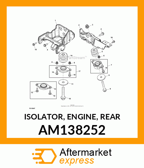 ISOLATOR, ENGINE, REAR AM138252