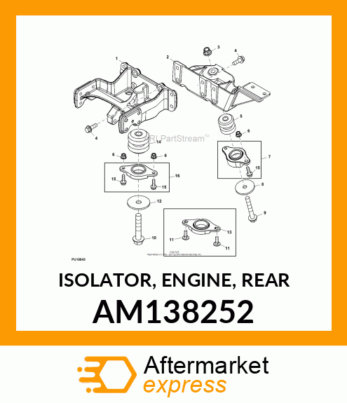 ISOLATOR, ENGINE, REAR AM138252