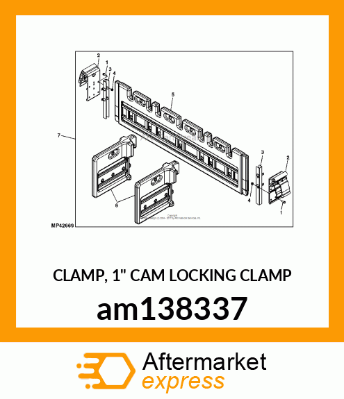 CLAMP, 1" CAM LOCKING CLAMP am138337