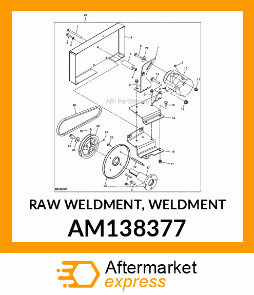 RAW WELDMENT, WELDMENT AM138377