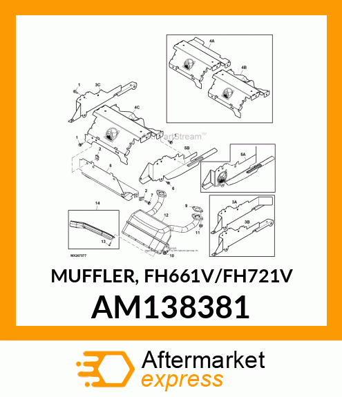 MUFFLER, FH661V/FH721V AM138381