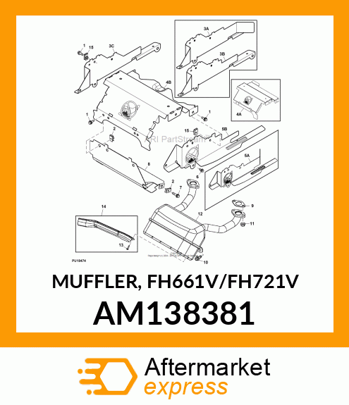 MUFFLER, FH661V/FH721V AM138381