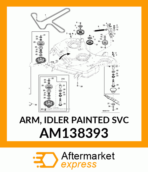 ARM, IDLER PAINTED SVC AM138393