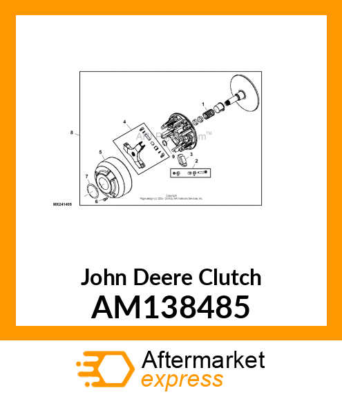 CLUTCH, DRIVE, J16 CAM AM138485