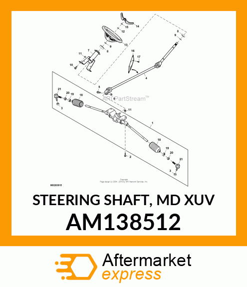 STEERING SHAFT, MD XUV AM138512