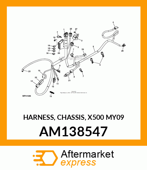 HARNESS, CHASSIS, X500 MY09 AM138547